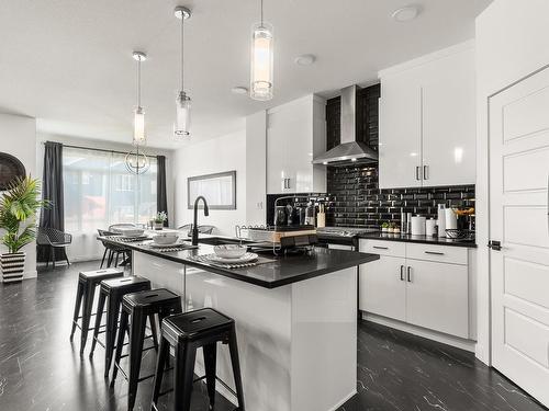 4108 Hawthorn Court, Edmonton, AB - Indoor Photo Showing Kitchen With Double Sink With Upgraded Kitchen