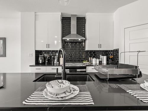 4108 Hawthorn Court, Edmonton, AB - Indoor Photo Showing Kitchen With Double Sink With Upgraded Kitchen