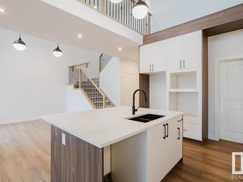 672 Astoria Way, Devon, AB - Indoor Photo Showing Kitchen With Double Sink With Upgraded Kitchen