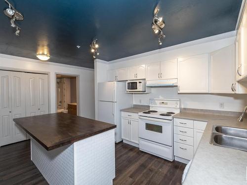 407 10311 111 Street Nw, Edmonton, AB - Indoor Photo Showing Kitchen With Double Sink