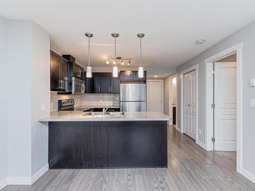 114 3670 139 Avenue, Edmonton, AB - Indoor Photo Showing Kitchen With Stainless Steel Kitchen With Double Sink With Upgraded Kitchen