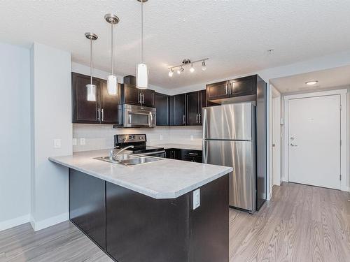 114 3670 139 Avenue, Edmonton, AB - Indoor Photo Showing Kitchen With Stainless Steel Kitchen With Double Sink With Upgraded Kitchen