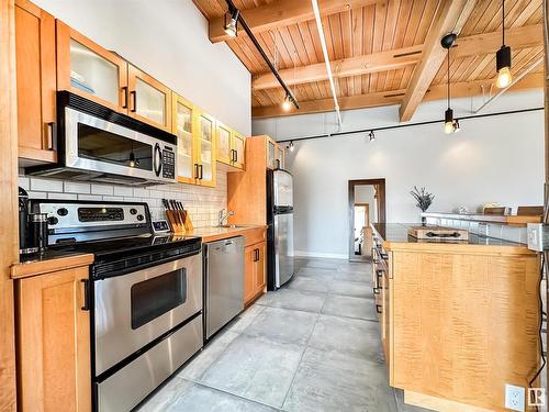 208 10309 107 Street, Edmonton, AB - Indoor Photo Showing Kitchen With Stainless Steel Kitchen