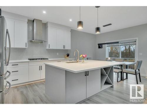 16007 34 Avenue, Edmonton, AB - Indoor Photo Showing Kitchen With Upgraded Kitchen