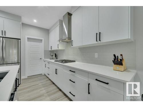 16007 34 Avenue, Edmonton, AB - Indoor Photo Showing Kitchen With Upgraded Kitchen