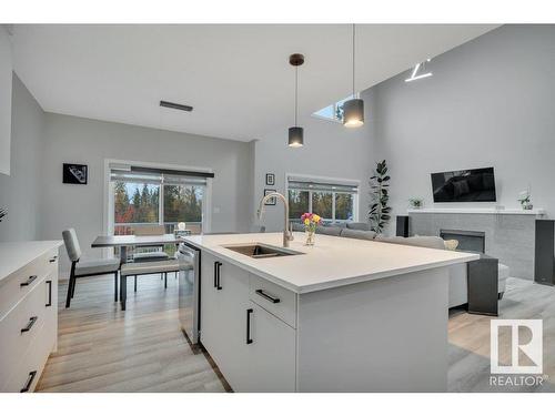 16007 34 Avenue, Edmonton, AB - Indoor Photo Showing Kitchen With Double Sink