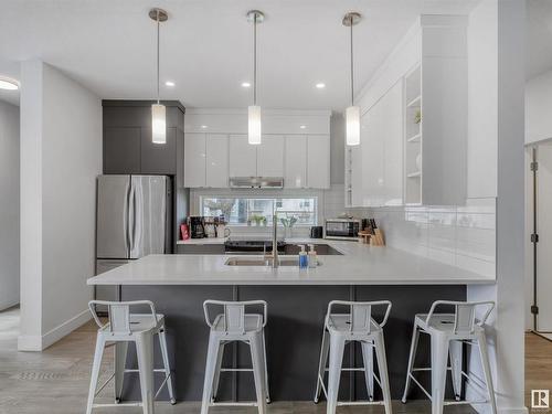 10426 126 Street, Edmonton, AB - Indoor Photo Showing Kitchen With Upgraded Kitchen