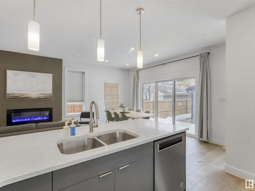 10426 126 Street, Edmonton, AB - Indoor Photo Showing Kitchen With Double Sink