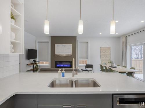 10426 126 Street, Edmonton, AB - Indoor Photo Showing Kitchen With Double Sink