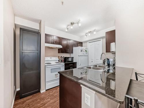 107, 534 Watt Boulevard Sw, Edmonton, AB - Indoor Photo Showing Kitchen With Double Sink