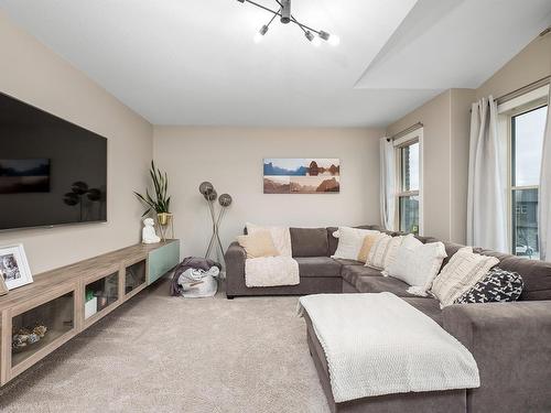 29 Garneau Gate, Spruce Grove, AB - Indoor Photo Showing Living Room With Fireplace