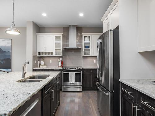 29 Garneau Gate, Spruce Grove, AB - Indoor Photo Showing Kitchen With Double Sink With Upgraded Kitchen