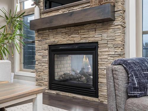 29 Garneau Gate, Spruce Grove, AB - Indoor Photo Showing Living Room With Fireplace