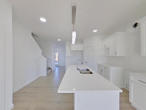 432 29 Street, Edmonton, AB - Indoor Photo Showing Kitchen With Double Sink