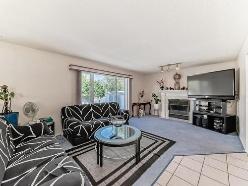 19032 56 Avenue Nw, Edmonton, AB - Indoor Photo Showing Living Room With Fireplace