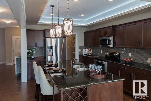 303 Jensen Lakes Boulevard, St. Albert, AB - Indoor Photo Showing Kitchen With Double Sink With Upgraded Kitchen