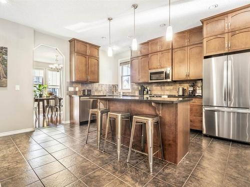 2216 Stan Waters Avenue, Edmonton, AB - Indoor Photo Showing Kitchen With Stainless Steel Kitchen With Upgraded Kitchen