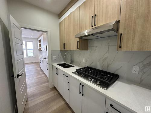 18216 94 Street, Edmonton, AB - Indoor Photo Showing Kitchen With Double Sink