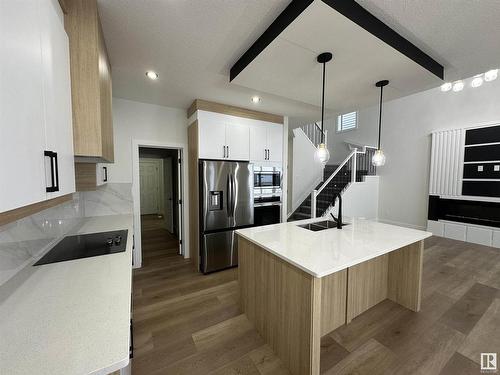 18216 94 Street, Edmonton, AB - Indoor Photo Showing Kitchen With Double Sink With Upgraded Kitchen