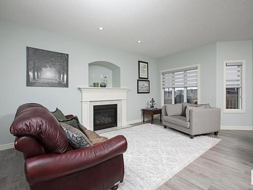 2212 Casey Crescent, Edmonton, AB - Indoor Photo Showing Living Room With Fireplace