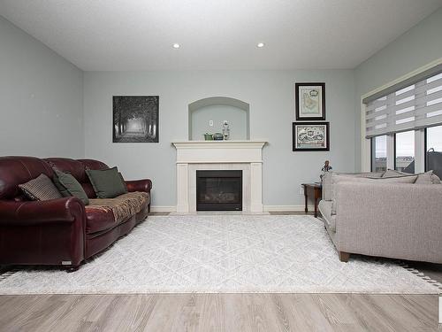 2212 Casey Crescent, Edmonton, AB - Indoor Photo Showing Living Room With Fireplace