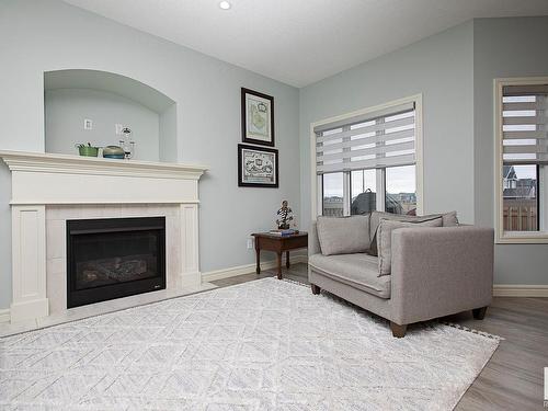 2212 Casey Crescent, Edmonton, AB - Indoor Photo Showing Living Room With Fireplace