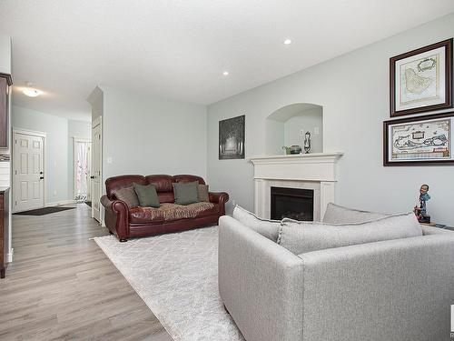 2212 Casey Crescent, Edmonton, AB - Indoor Photo Showing Living Room With Fireplace