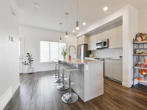 39 Joyal Way, St. Albert, AB - Indoor Photo Showing Kitchen With Stainless Steel Kitchen With Upgraded Kitchen