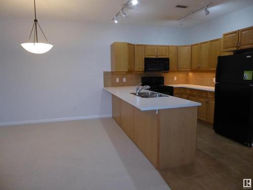 201 160 Magrath Road Nw, Edmonton, AB - Indoor Photo Showing Kitchen With Double Sink