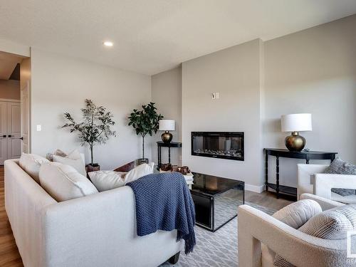 29 Waverly Way, Fort Saskatchewan, AB - Indoor Photo Showing Living Room With Fireplace