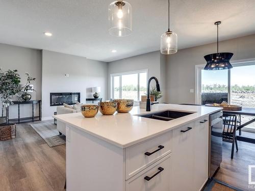 29 Waverly Way, Fort Saskatchewan, AB - Indoor Photo Showing Kitchen With Double Sink With Upgraded Kitchen