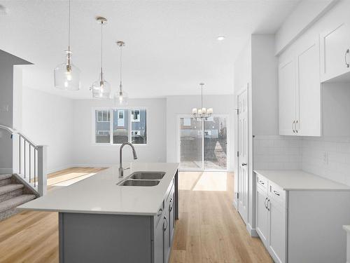 2025 209A Street, Edmonton, AB - Indoor Photo Showing Kitchen With Double Sink With Upgraded Kitchen