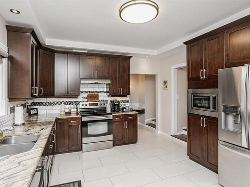 14719 59 Avenue, Edmonton, AB - Indoor Photo Showing Kitchen With Double Sink