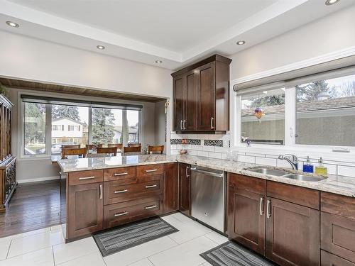 14719 59 Avenue, Edmonton, AB - Indoor Photo Showing Kitchen With Double Sink