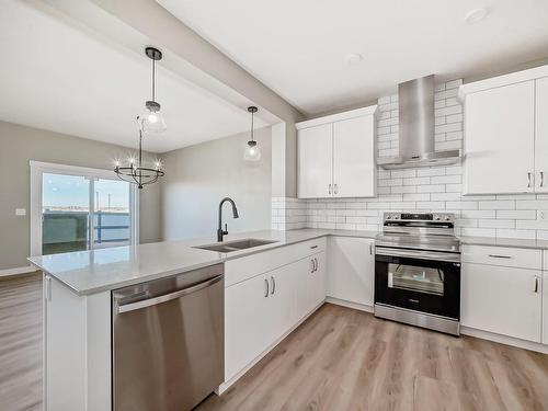 4602 72 Avenue, Beaumont, AB - Indoor Photo Showing Kitchen With Double Sink With Upgraded Kitchen