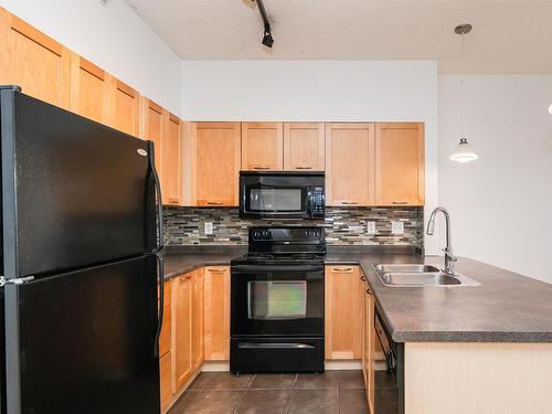 2-106 4245 139 Avenue, Edmonton, AB - Indoor Photo Showing Kitchen With Double Sink