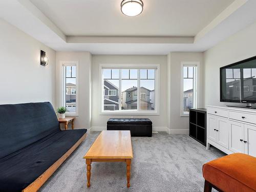 398 Bluff Cove, Leduc, AB - Indoor Photo Showing Living Room