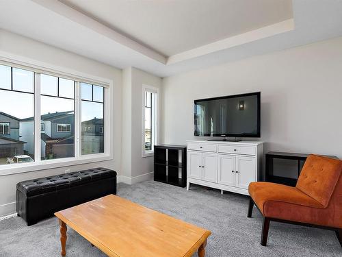 398 Bluff Cove, Leduc, AB - Indoor Photo Showing Living Room