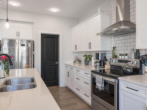 22406 99A Avenue, Edmonton, AB - Indoor Photo Showing Kitchen With Double Sink With Upgraded Kitchen