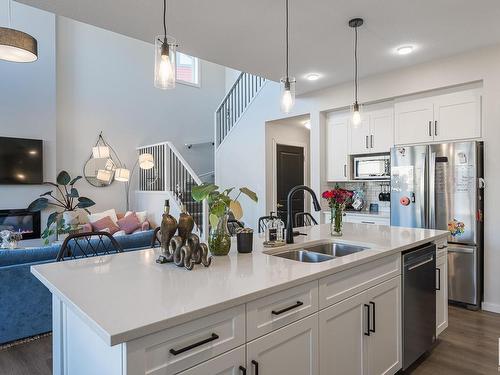 22406 99A Avenue, Edmonton, AB - Indoor Photo Showing Kitchen With Double Sink With Upgraded Kitchen