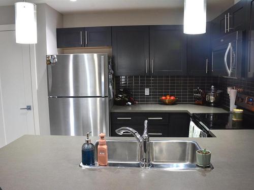 310 1031 173 Street, Edmonton, AB - Indoor Photo Showing Kitchen With Stainless Steel Kitchen With Double Sink With Upgraded Kitchen