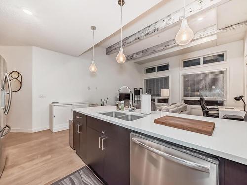 303 10606 84 Avenue, Edmonton, AB - Indoor Photo Showing Kitchen With Double Sink