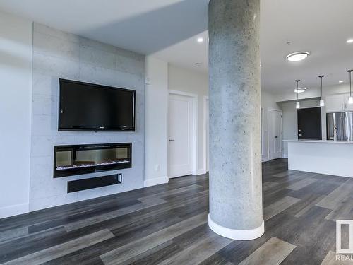 532 200 Bellerose Drive, St. Albert, AB - Indoor Photo Showing Living Room With Fireplace