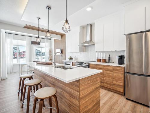 16715 34 Avenue, Edmonton, AB - Indoor Photo Showing Kitchen With Double Sink With Upgraded Kitchen