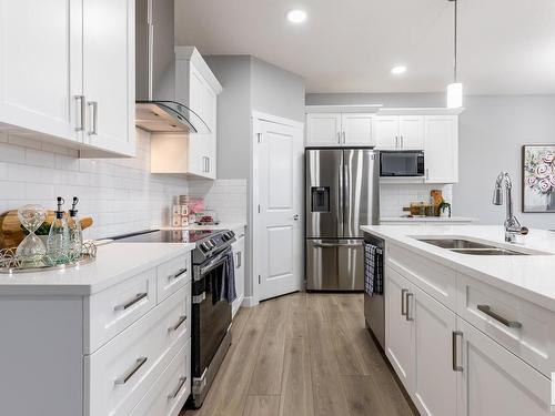 4027 208 Street, Edmonton, AB - Indoor Photo Showing Kitchen With Double Sink With Upgraded Kitchen