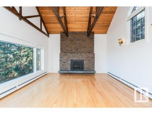 220 Grandisle Point, Edmonton, AB - Indoor Photo Showing Living Room With Fireplace