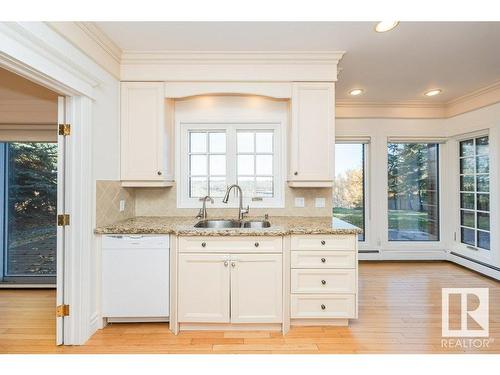 220 Grandisle Point, Edmonton, AB - Indoor Photo Showing Kitchen With Double Sink