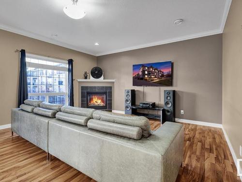 59 7293 South Terwillegar Drive, Edmonton, AB - Indoor Photo Showing Living Room With Fireplace