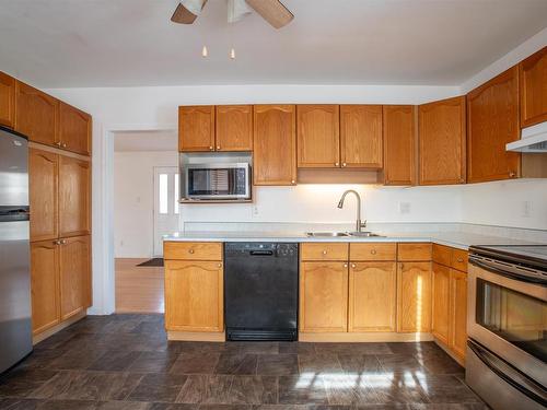 15731 110B Avenue, Edmonton, AB - Indoor Photo Showing Kitchen With Double Sink