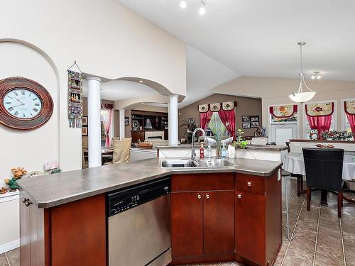 9103 206 Street, Edmonton, AB - Indoor Photo Showing Kitchen With Double Sink